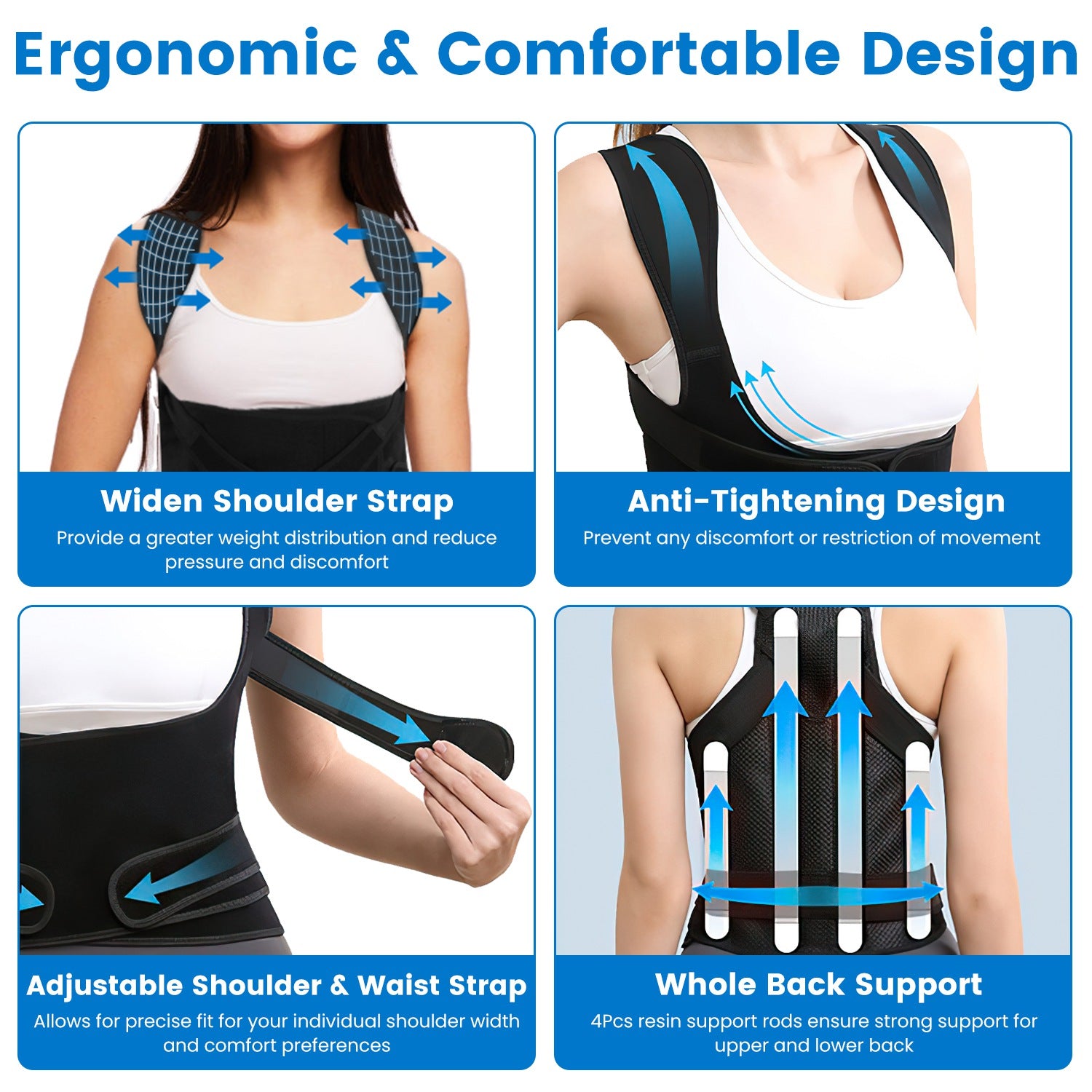 Orthopedic Posture Corrector for Everyday Back Support